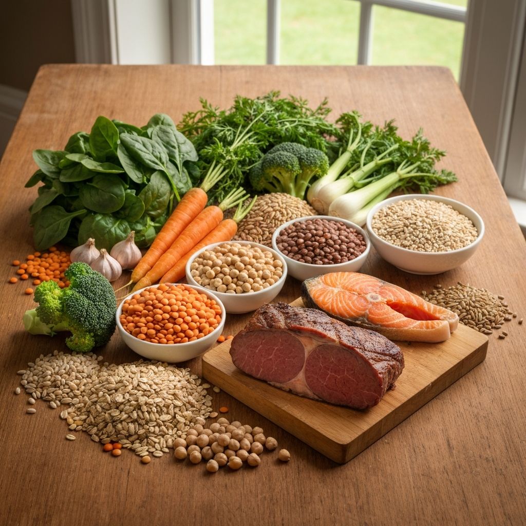 Fibre and protein-rich foods